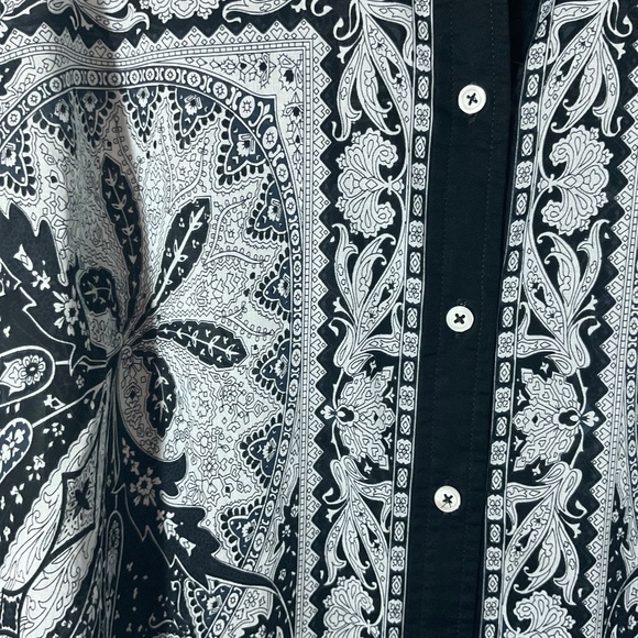 Talbots Black and White Button Down - Picture 3 of 10